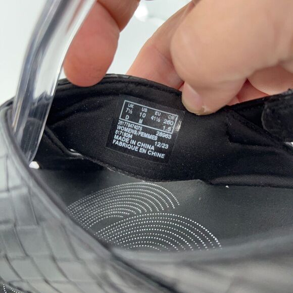 Clarks Womens Drift Sun Sandal Size 10 Black Woven Slingback Platform Wedge - Picture 12 of 16